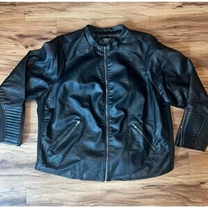 Plus Size Black Leather Jacket NWT Torrid Feel The Fit With Pockets Size 4X